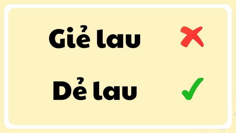 giẻ lau hay dẻ lau đúng chính tả