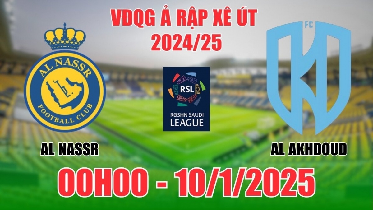 Nhận định Al Nassr vs Al Akhdoud (00h00, 10/1) bóng đá VĐQG Ả Rập Xê Út: Ronaldo dẫn dắt chiến thắng