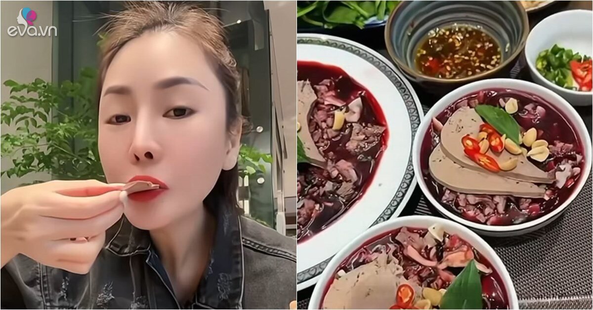 Nữ ca sĩ nổi tiếng tự làm tiết canh "giả" ngon hết sẩy, vợ trẻ Shark Bình cũng mê mẩn món này