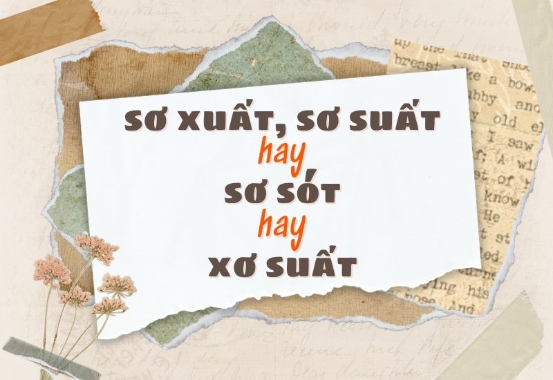 Sơ xuất hay sơ suất hay sơ sót hay xơ suất