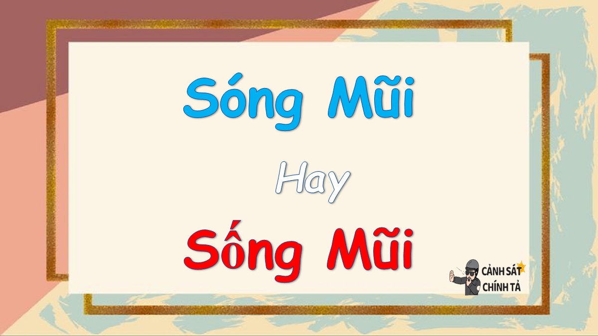 sóng mũi hay sống mũi