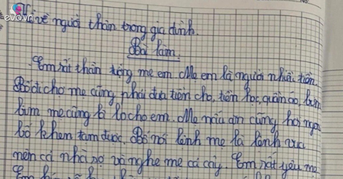 Viết văn kể về mẹ, đến câu thứ 2 cậu bé học sinh làm lộ luôn chuyện bí mật của bố mẹ