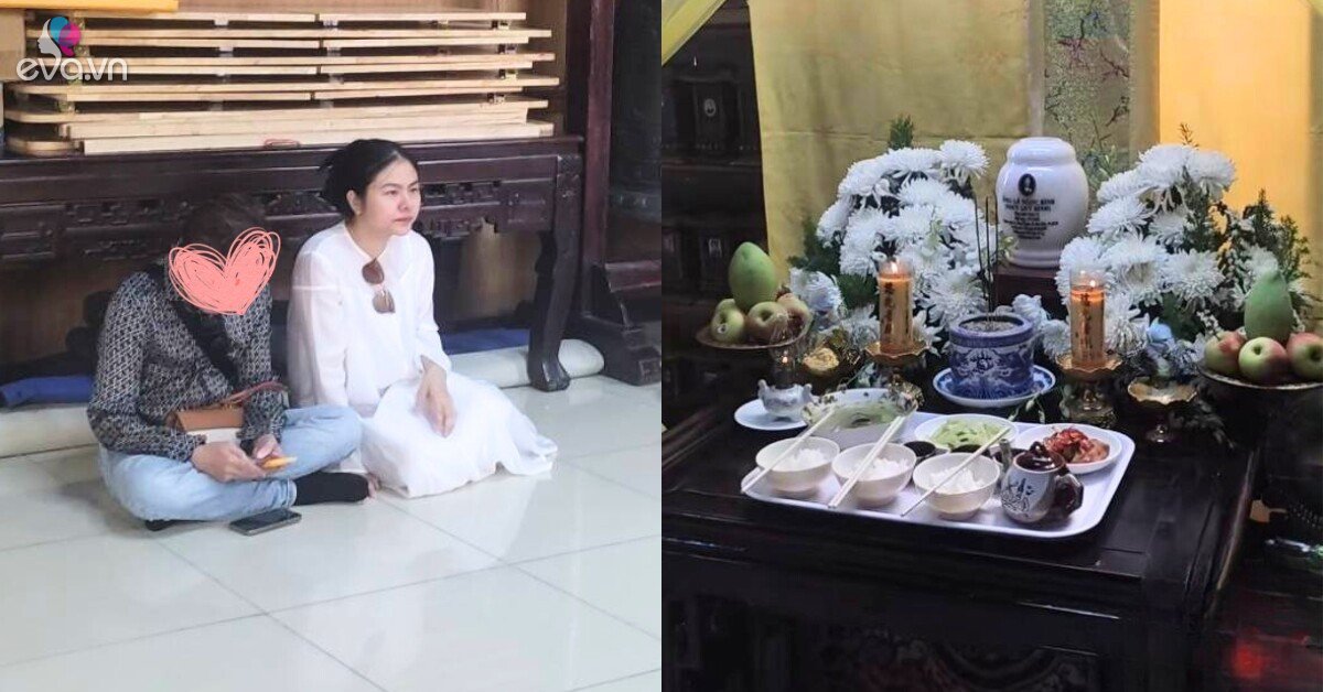 Vân Trang khóc khi dâng cơm đặt lên bàn thờ Quý Bình, đăng tâm thư: "Đâu ai biết lần gặp lúc đó là lần cuối"