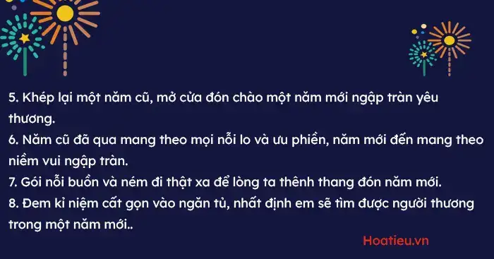 câu nói tạm biệt năm cũ