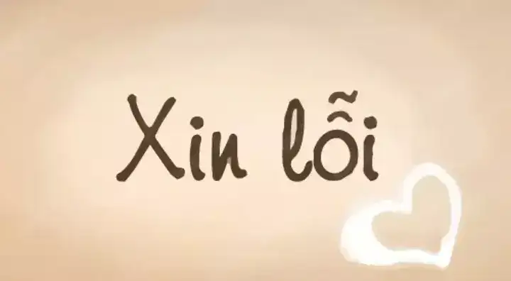 câu nói xin lỗi