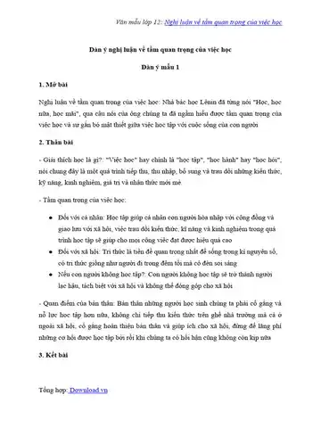 câu nói về tầm quan trọng của việc học