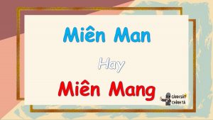 miên man hay miên mang