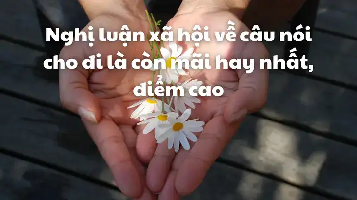 nghị luận về câu nói cho đi là còn mãi