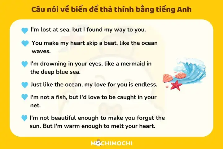những câu nói về biển bằng tiếng anh