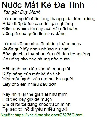 câu nói hay về kẻ đa tình