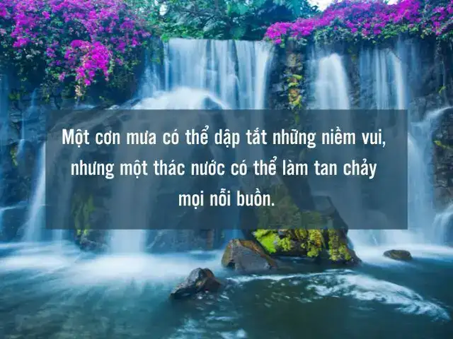 những câu nói hay về thác nước