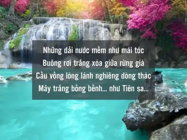 những câu nói hay về thác nước