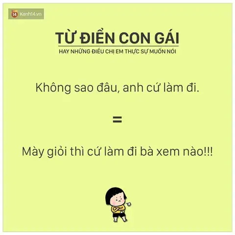 những câu nói khó hiểu của con gái những câu nói khó hiểu của con gái
