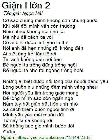 những câu nói giận hờn đang yêu