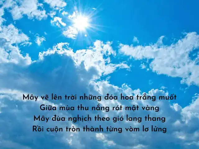 câu nói hay về mây trời