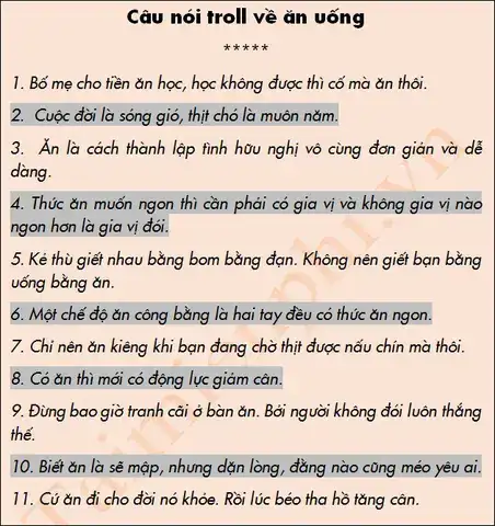 câu nói hay về ăn uống câu nói hay về ăn uống