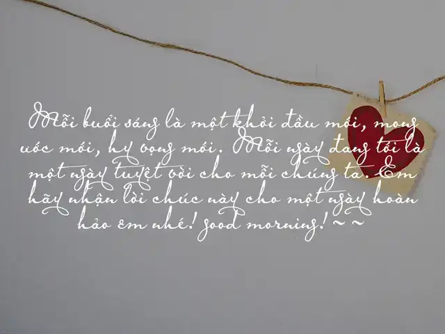 những câu nói chúc buổi sáng cho người yêu