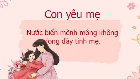 câu nói cảm ơn mẹ