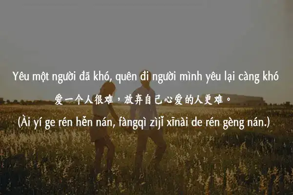 những câu nói tiếng trung hay về tình yêu