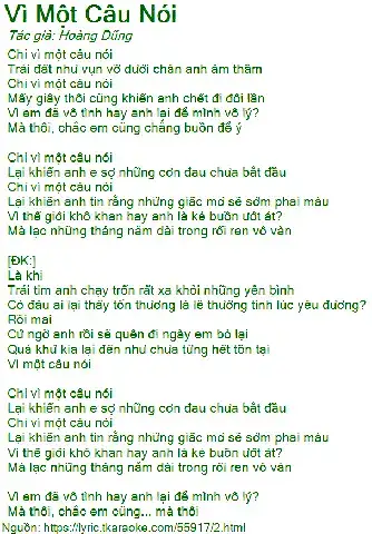 buồn vì một câu nói