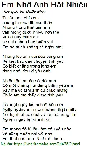 câu nói em nhớ anh cứ ngập ngừng