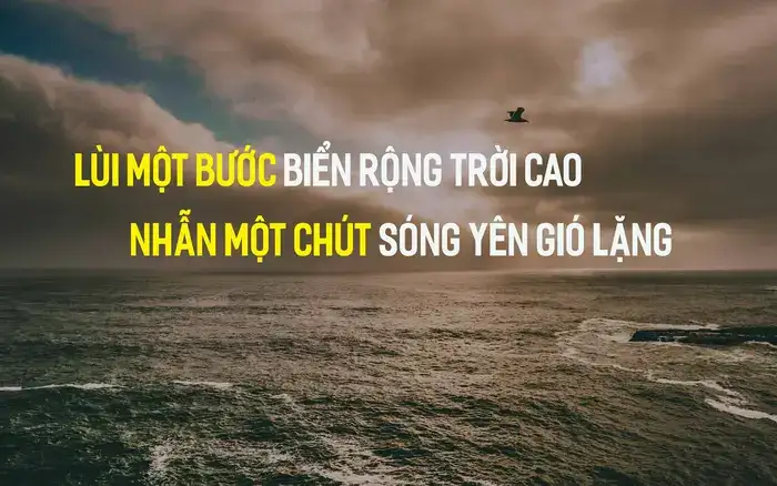câu nói hay về lùi một bước