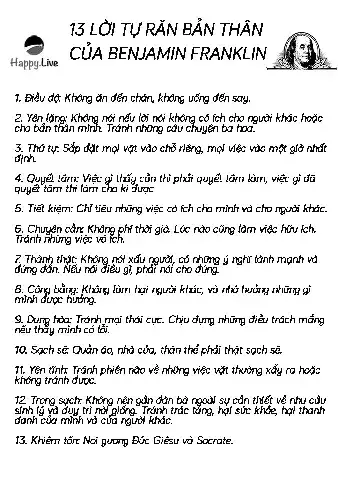 những câu nói của benjamin franklin những câu nói của benjamin franklin