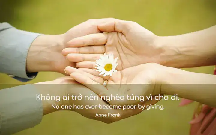 những câu nói hay về cho đi và nhận lại