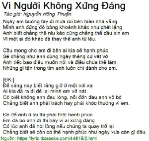 câu nói hay về người không xứng đáng