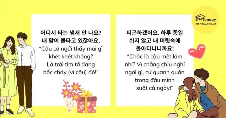 những câu nói thả thính bằng tiếng hàn