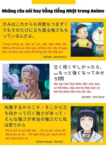 những câu nói tiếng nhật hay trong anime