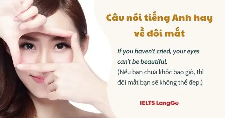 câu nói hay về đôi mắt bằng tiếng anh
