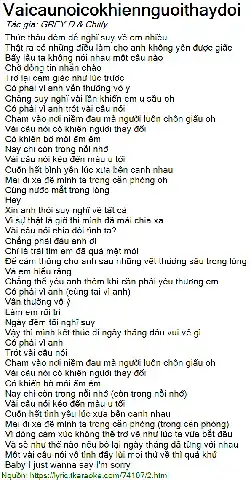 vài câu nói lyric